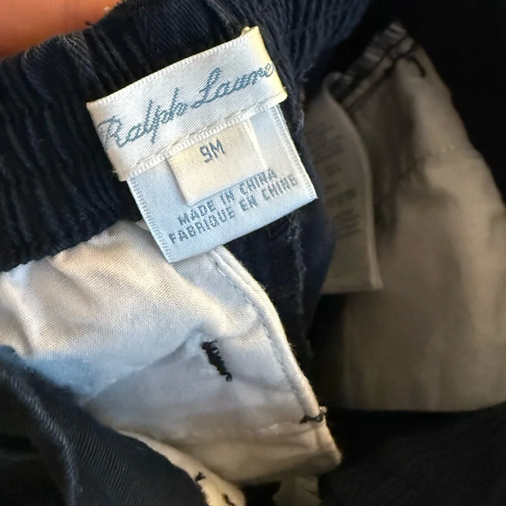 Ralph Lauren Baby Boys‎ Nutcracker Pants 9M Navy Holiday Embroidered